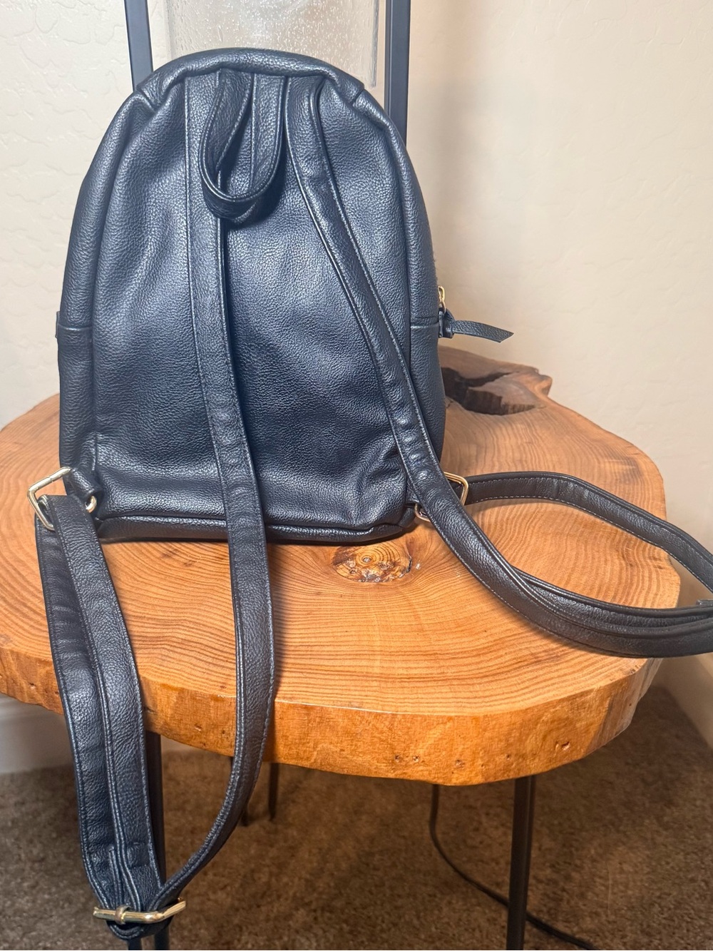Mossimo Supply Co. Black Mini Backpack with Gold Stud Accents - Picture 3 of 5